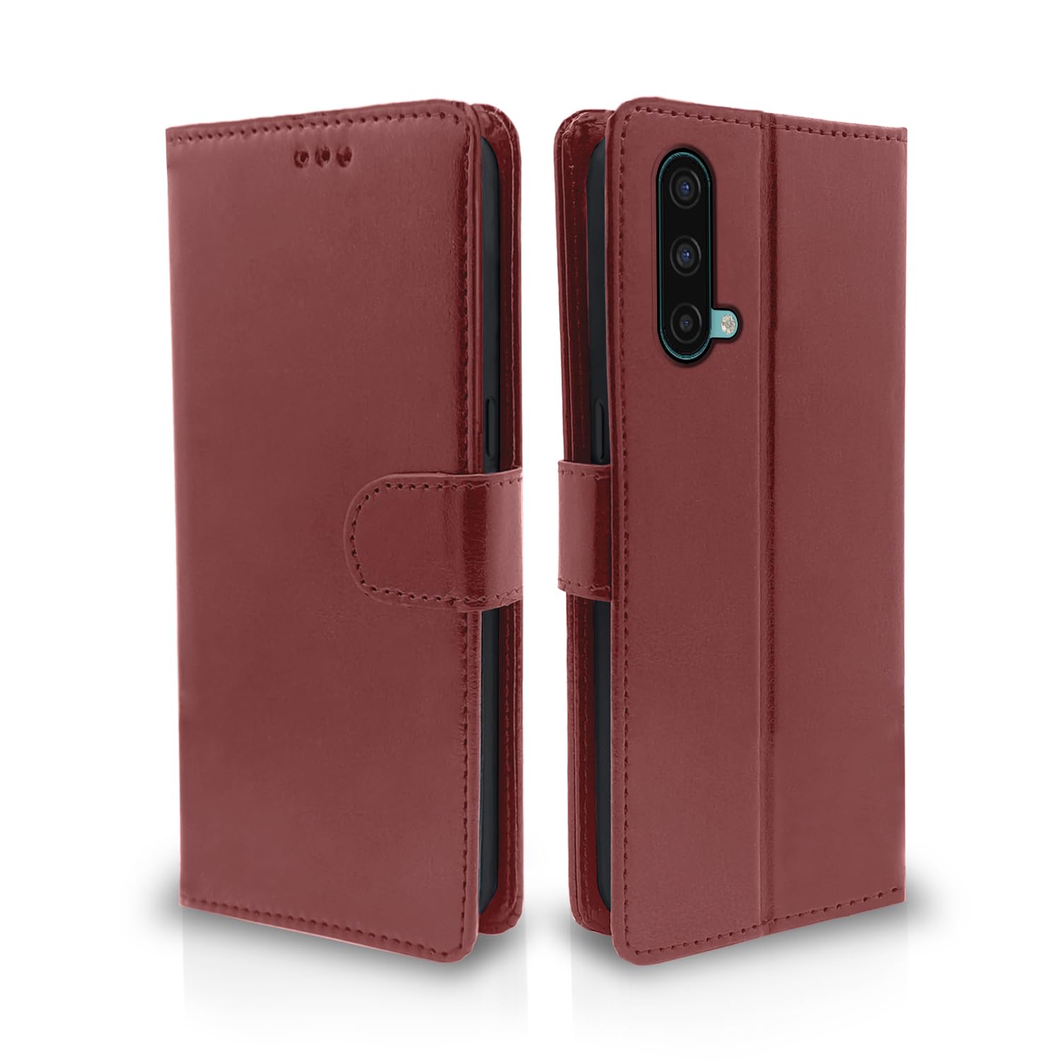 Pikkme OnePlus Nord Ce 5G Vintage Flip Cover (Brown)