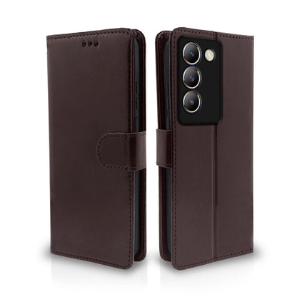 Vivo T3/Y200e 5G flip cover in coffee by Pikkme