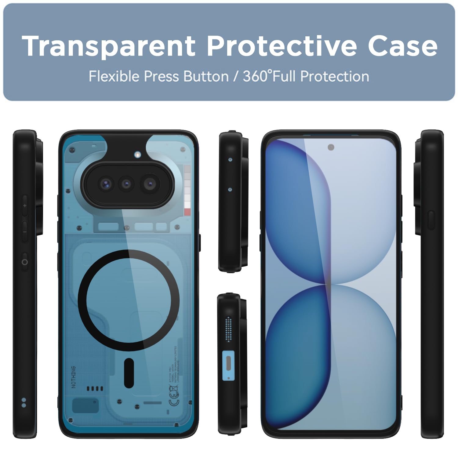 Pikkme Nothing Phone 4a 5G black mag-safe mobile cover – photo 2