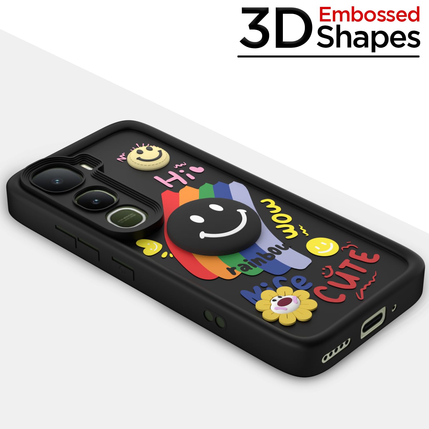 Pikkme Vivo Y400 5G Soft Silicone black mobile cover – photo 3