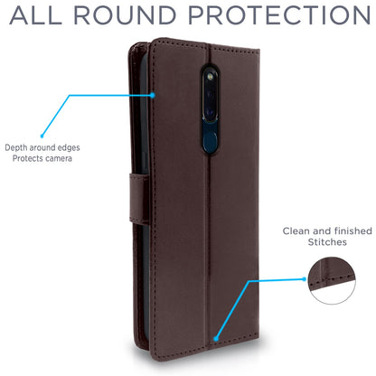 Oppo F11 Pro wallet flip cover in coffee by Pikkme – photo 4