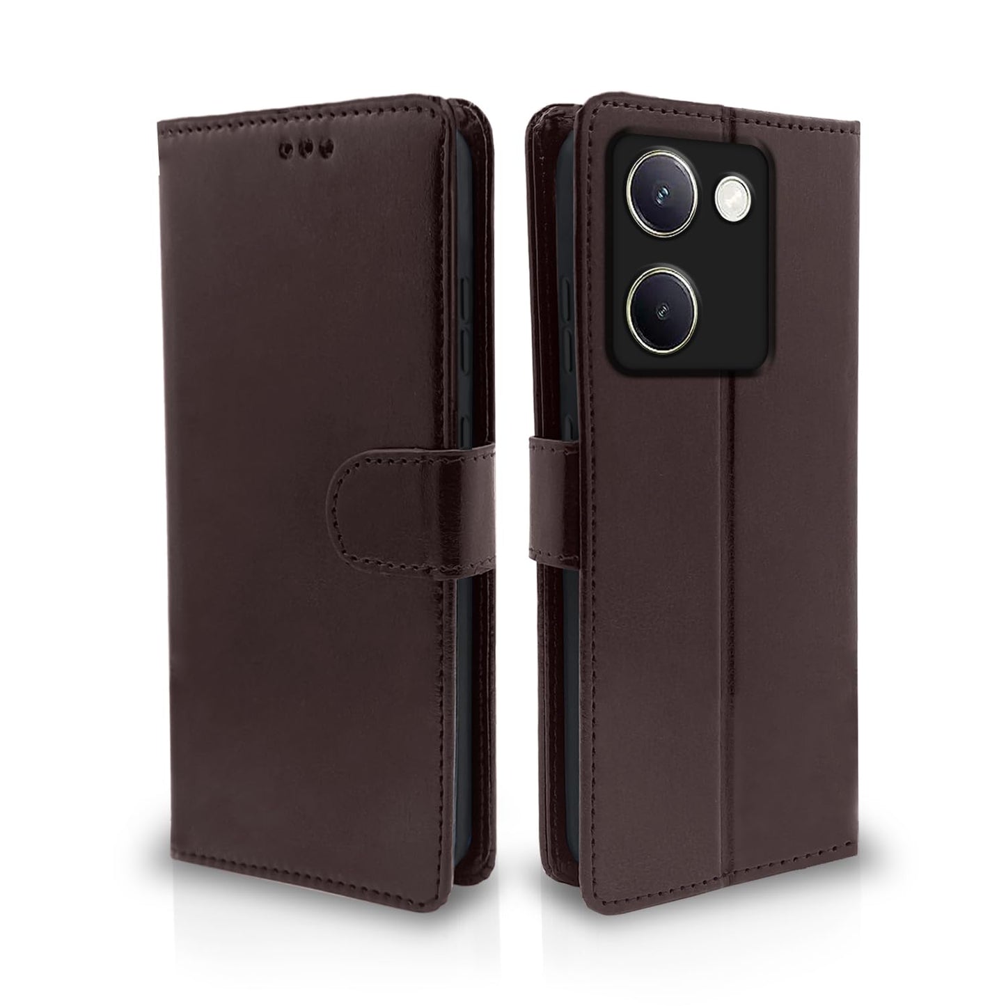 Pikkme Vivo Y200 Pro 5G Vintage Back Cover (Coffee)