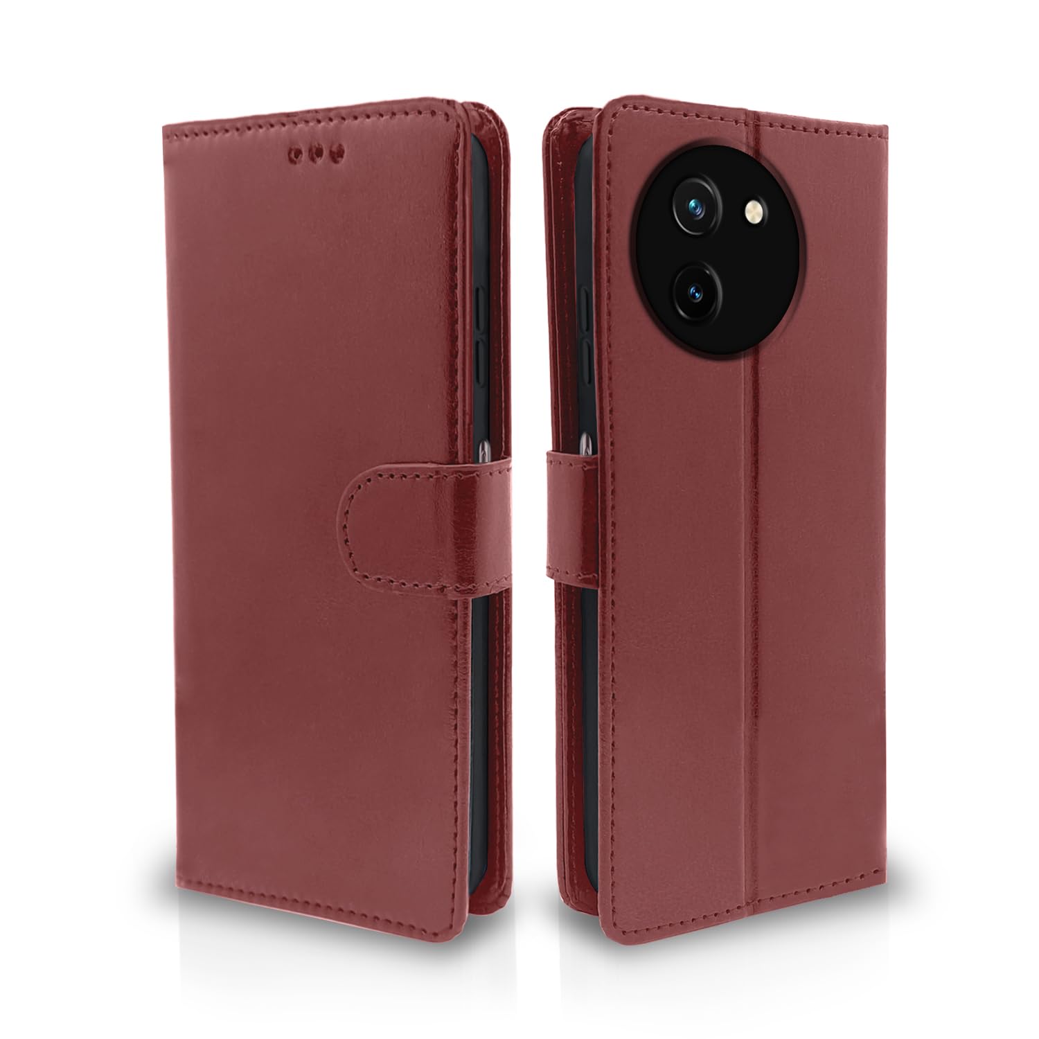 Brown Wallet mobile flip cover for Vivo T3x/Y200i 5G – Pikkme
