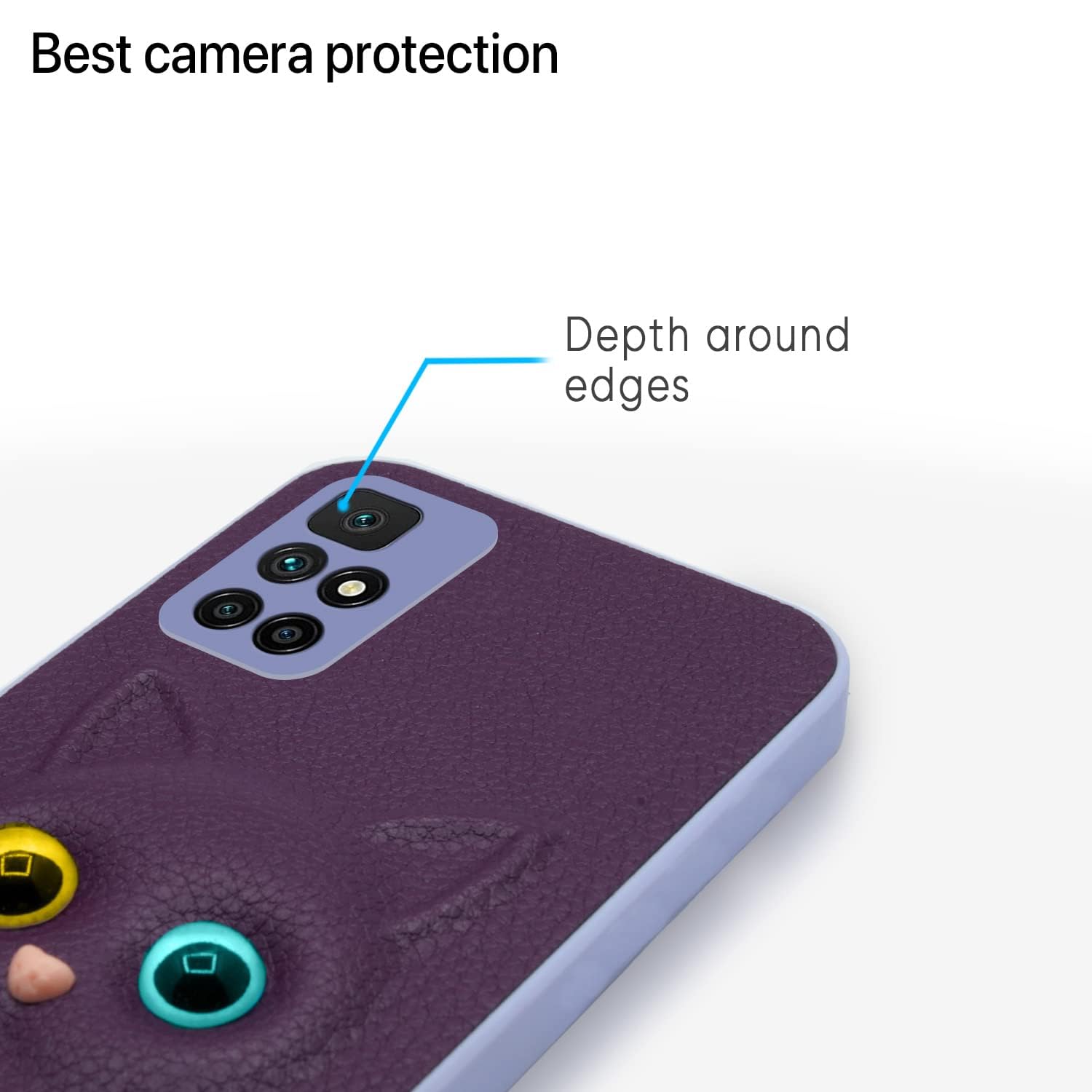 Pikkme Redmi 10 Prime Kitty Back Cover (Purple)