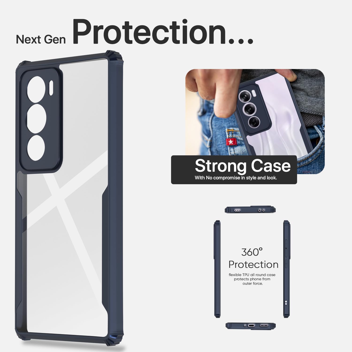 Pikkme blue mobile cover for Oppo Reno 12 5G – photo 6