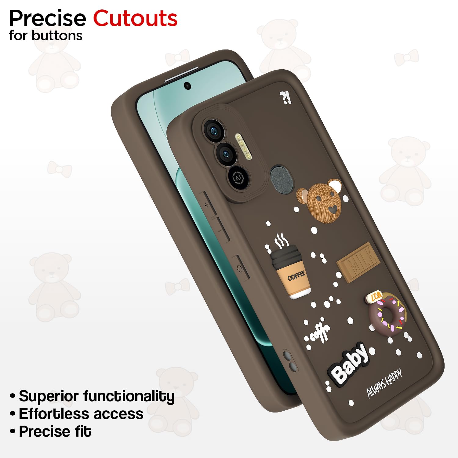 Pikkme Tecno Spark 7/7T/3D brown back cover – photo 6