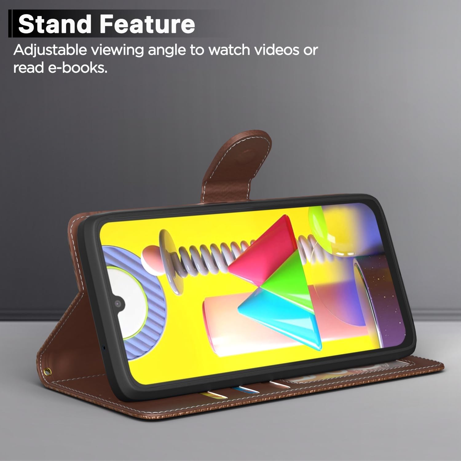 Pikkme tan flip case for Samsung M31/F41/M31 Prime – photo 3