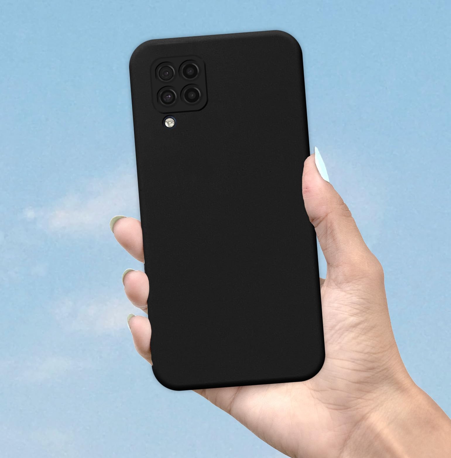 Pikkme Samsung M32 4G/M32 Prime/F22 4G Liquid Silicone black mobile back cover – photo 6