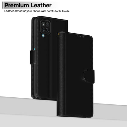 Pikkme Samsung Galaxy M12 / F12 / A12 Vintage Flip Cover |  Black