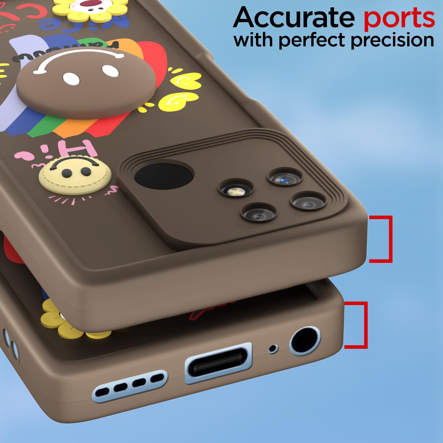 Pikkme Realme Narzo 50A brown back cover – photo 4