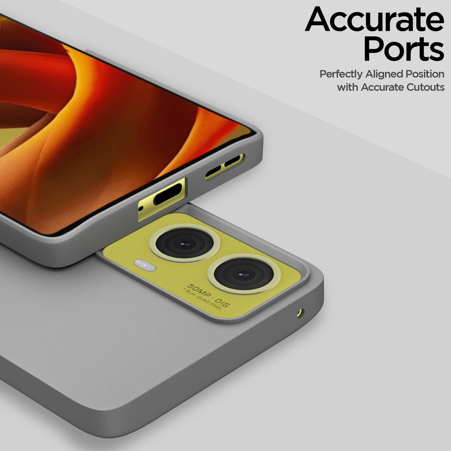 Pikkme Moto G85 5G SideCut grey mobile back cover – photo 6