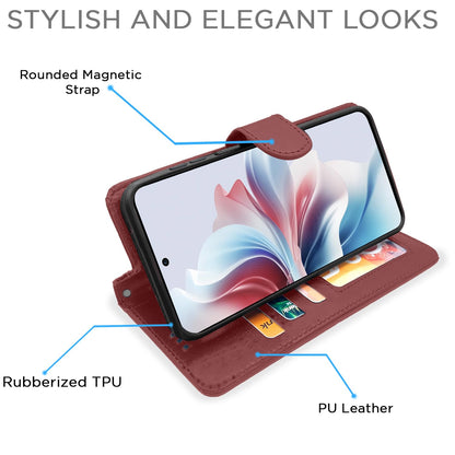 Pikkme OPPO F25 Pro 5G Wallet brown flip case – photo 3