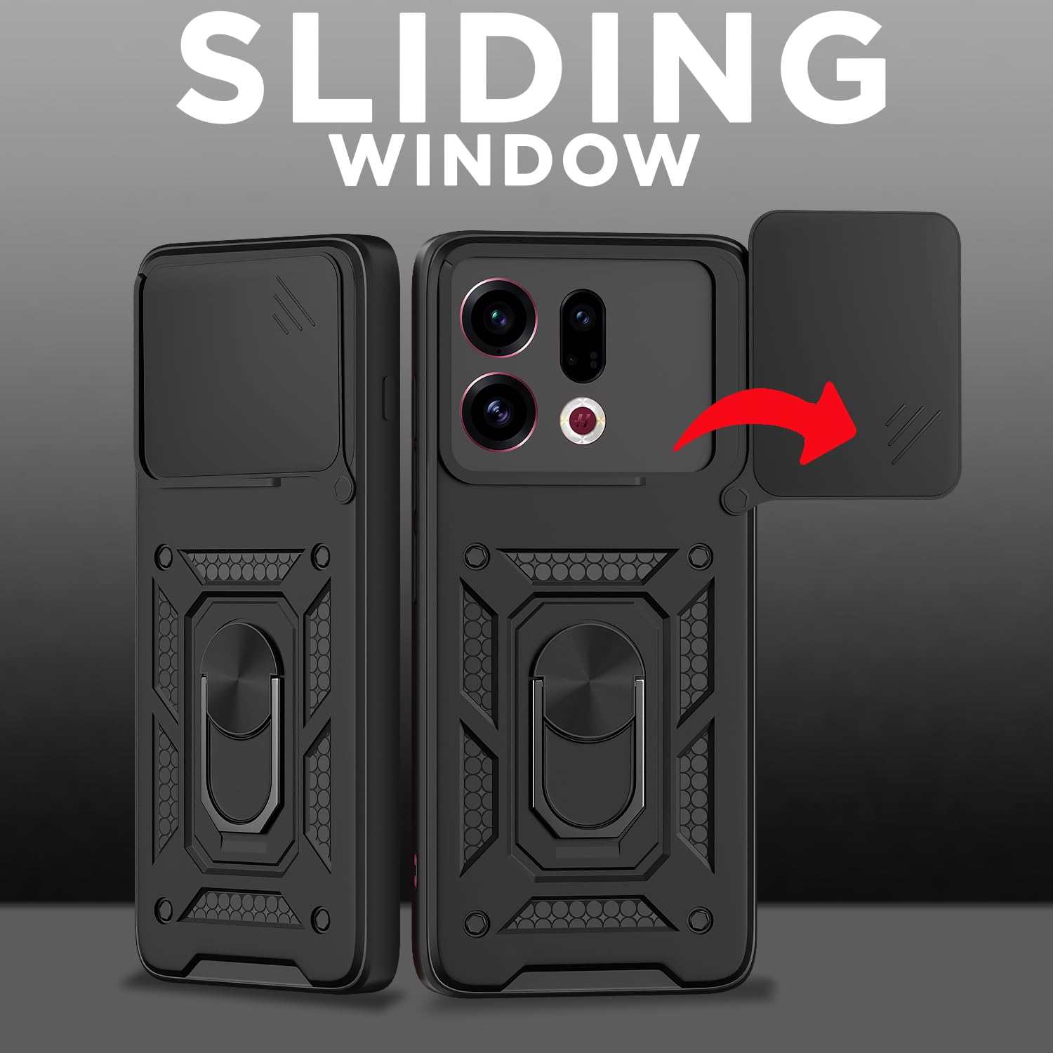 Oppo Find X9 5G/360 D10 Camera Shield mobile back cover in black by Pikkme – photo 2