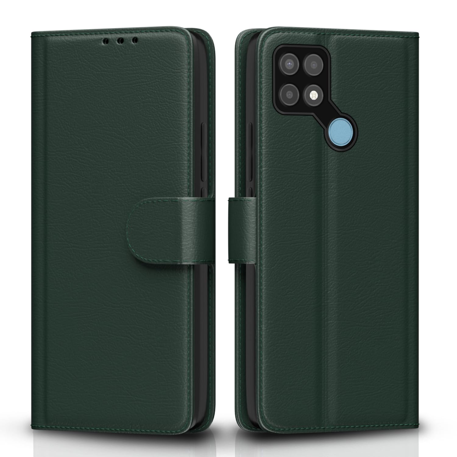 Pikkme Oppo A15/A15s green flip case