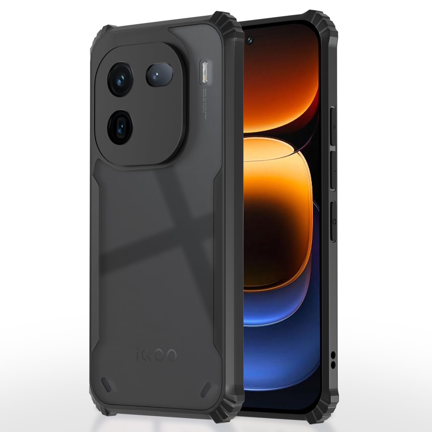 Black mobile cover for iQOO 12 5G – Pikkme