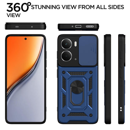 Pikkme Realme P3 5G D10 Tough Armor Back Cover (Blue)