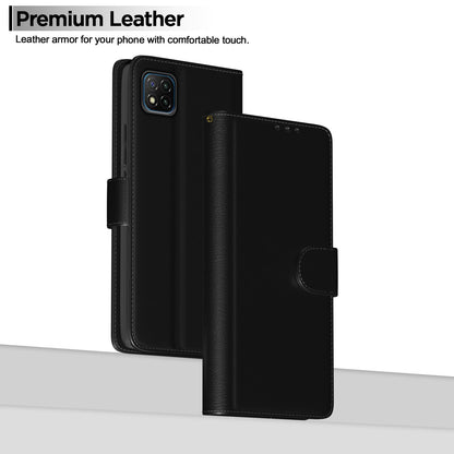 Poco C3 Wallet flip cover in black by Pikkme – photo 2