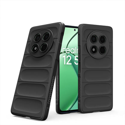 Realme Narzo 70x 5G/N65/13/12/12X 5G/C65 Liquid Silicone mobile back cover in black by Pikkme
