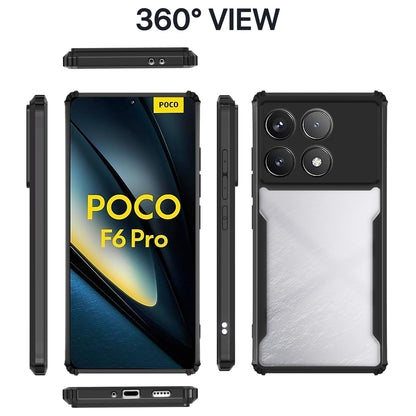 Poco F6 Pro 5G Clear back cover in black by Pikkme – photo 2