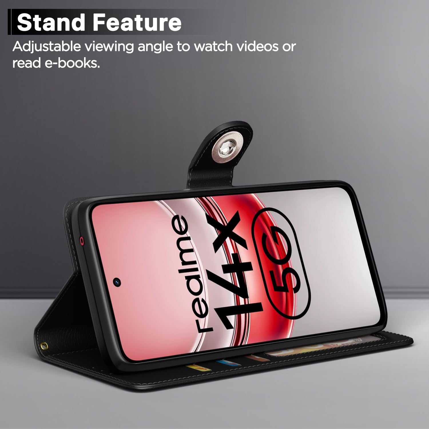 Black Button flip case for Realme Narzo 80x/P3x/14X 5G – Pikkme – photo 3