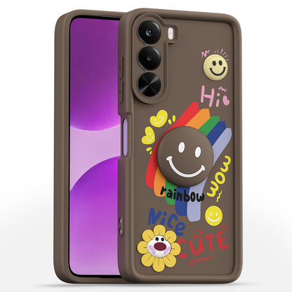 Pikkme Realme P4x 5G Smile Rainbow brown mobile cover