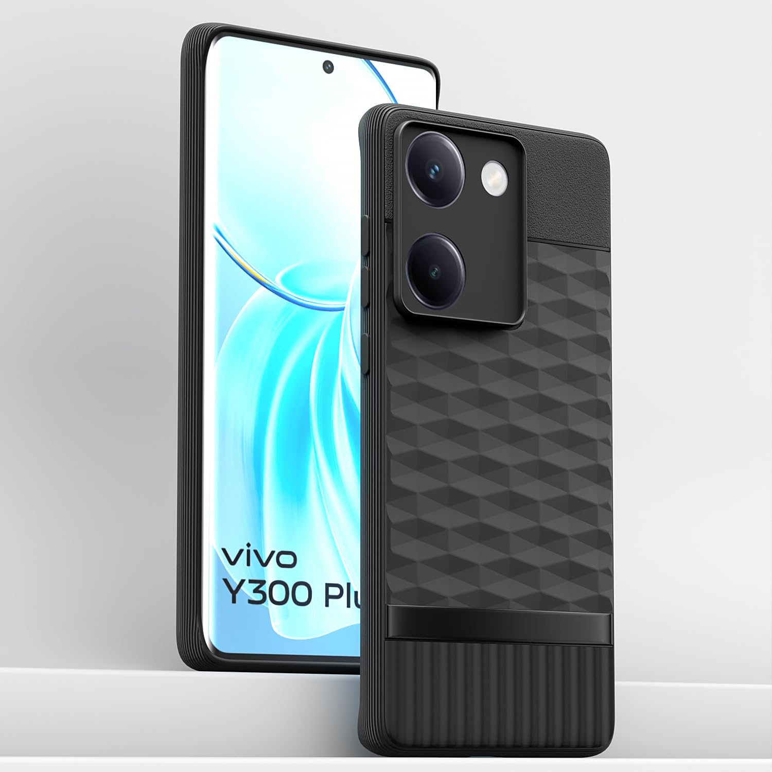 Pikkme Vivo Y300 Plus 5G Shockproof Soft Flexible  Gencase Back Cover (Black)