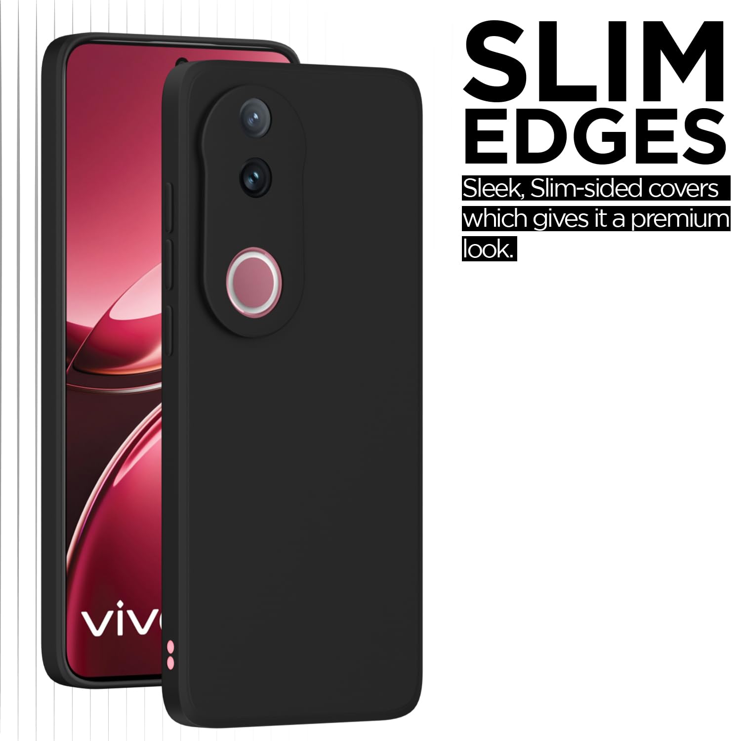 iQOO Z10R/Vivo V50/V50e/Vivo T4R 5G Matte mobile cover in black by Pikkme – photo 6