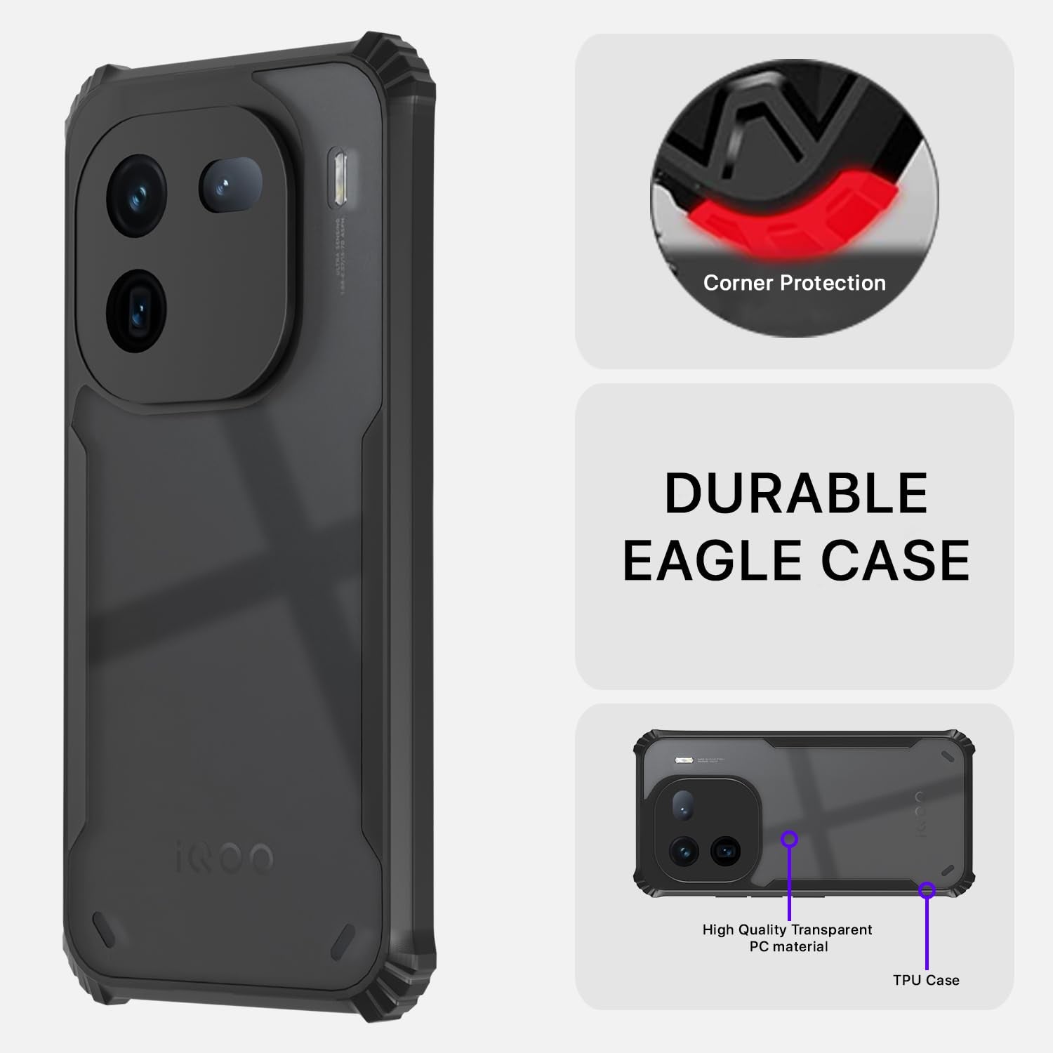 Pikkme iQOO 12 5G black back cover – photo 5