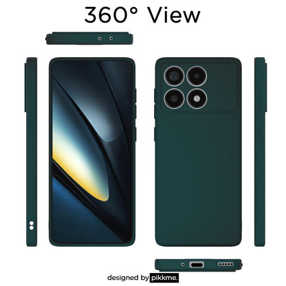 Green Matte mobile back cover for Poco F6 Pro 5G – Pikkme – photo 3