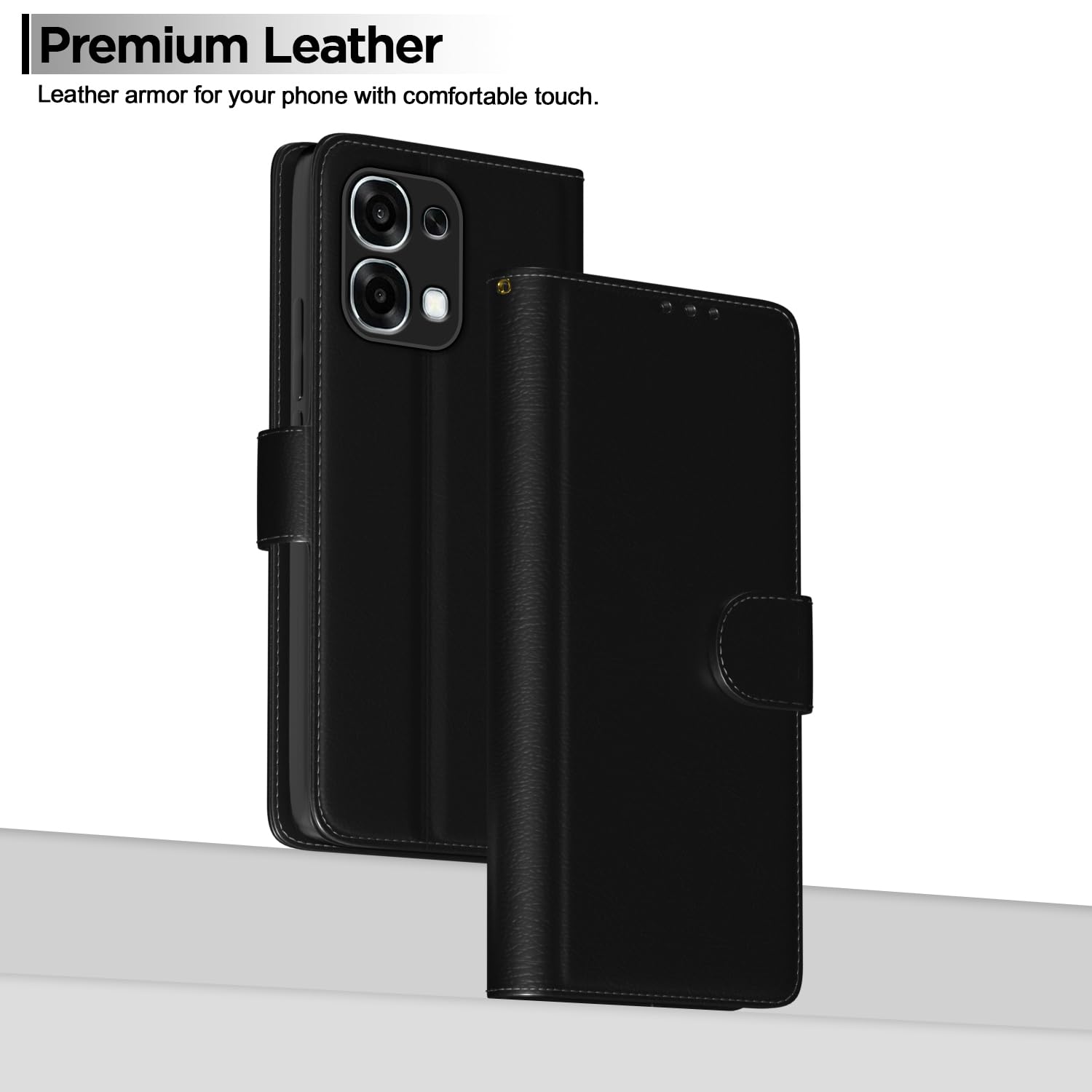 Oppo F31/F33 5G Wallet flip cover in black by Pikkme – photo 2