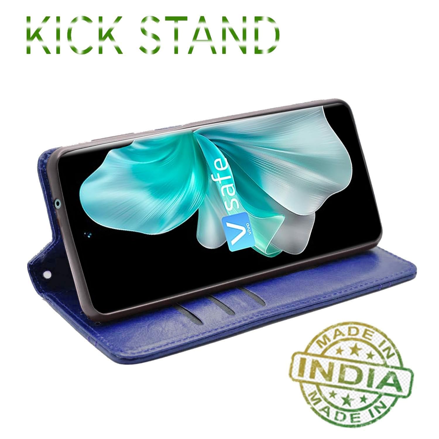 Pikkme blue Magnetic flip case for Vivo V30 5G – photo 4