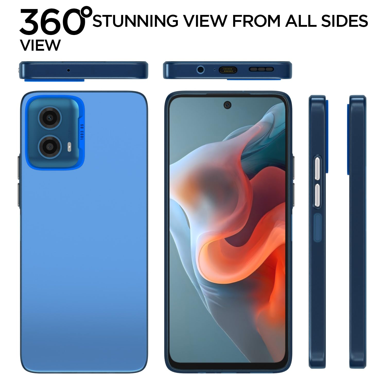 Moto G34/G45 5G Matte mobile cover in blue by Pikkme – photo 3