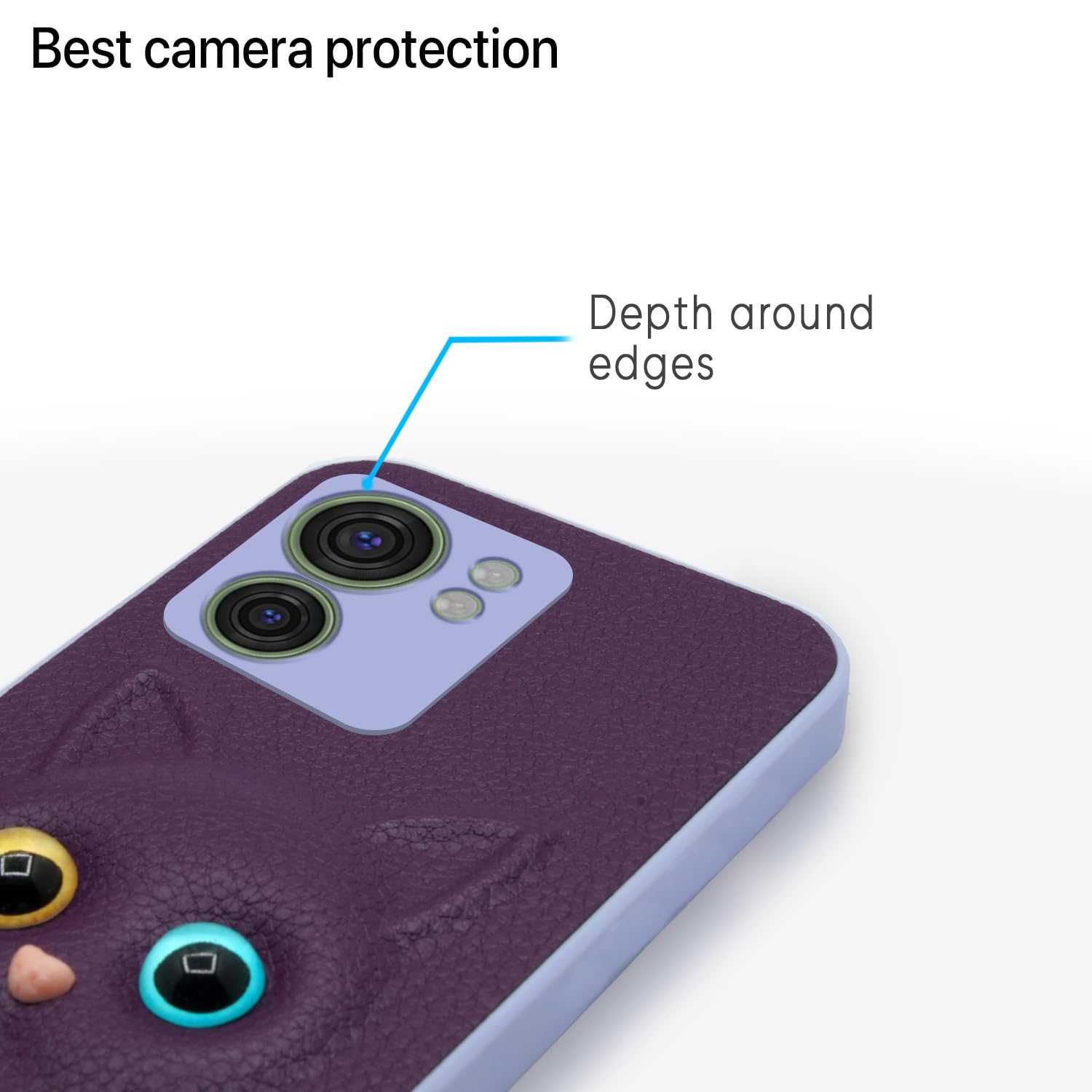 Pikkme Moto Edge 40 Kitty Back Cover (Purple)