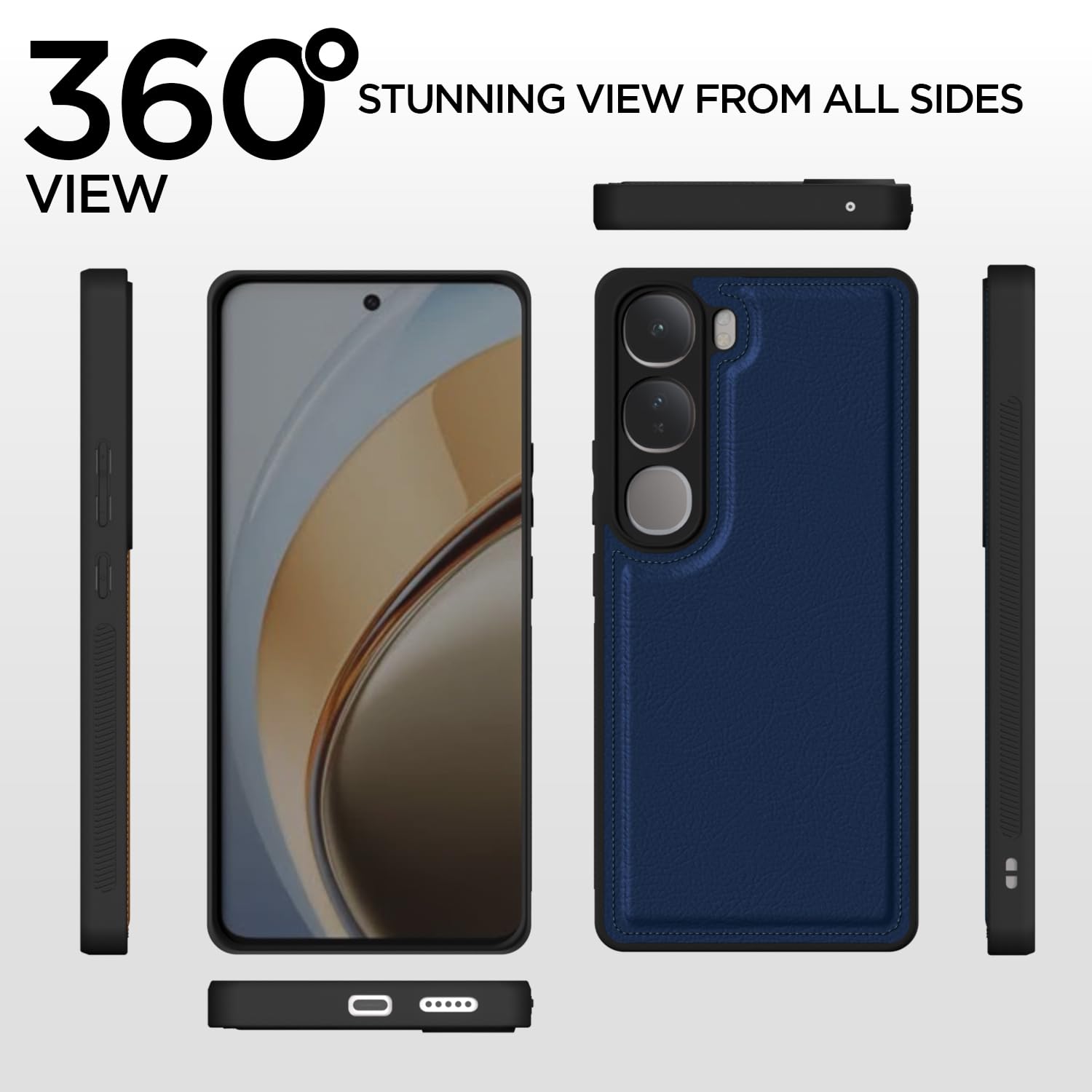 Blue back cover for Vivo Y300/V40 Lite 5G – Pikkme – photo 4