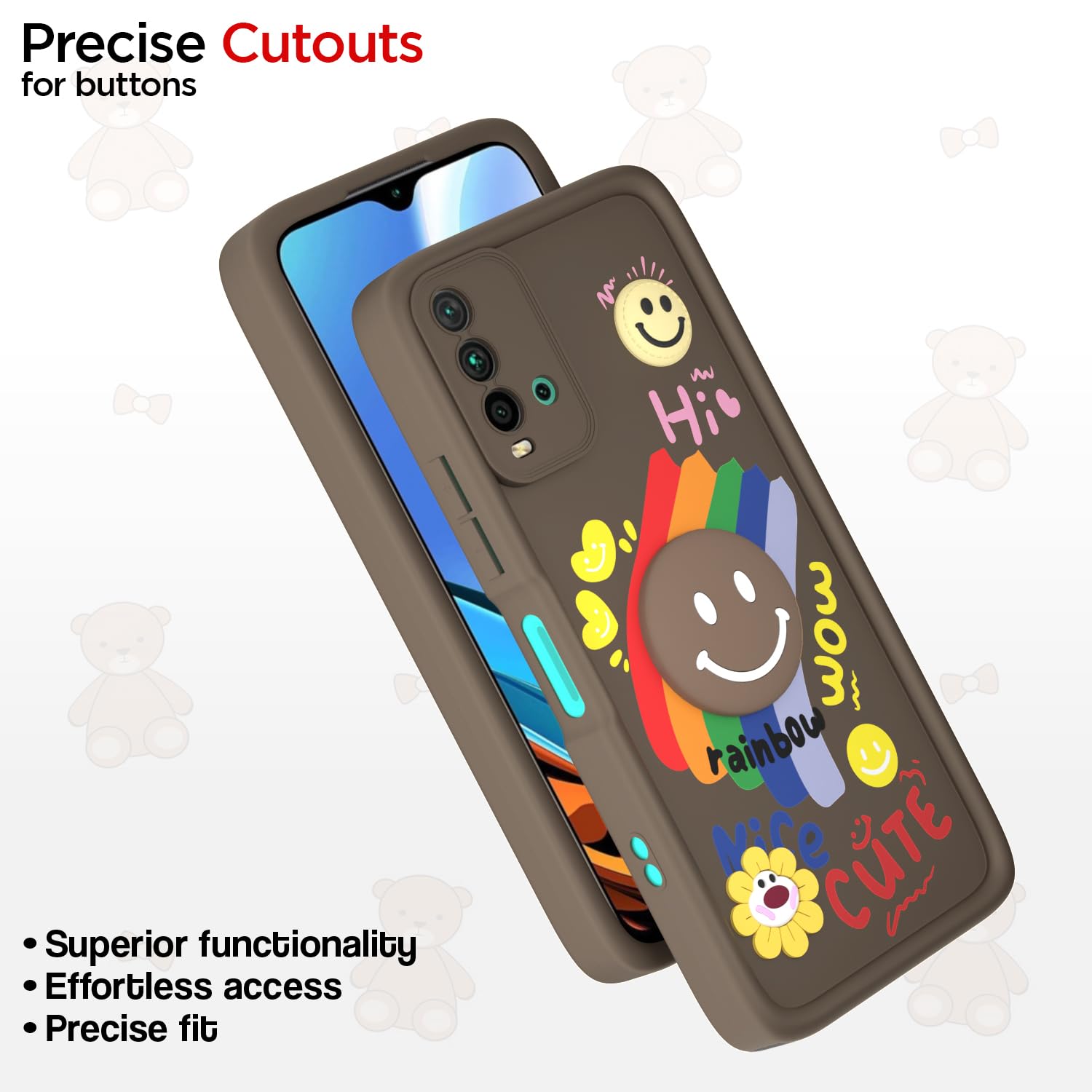 Pikkme brown mobile cover for Redmi 9 Power/Poco M3 – photo 6