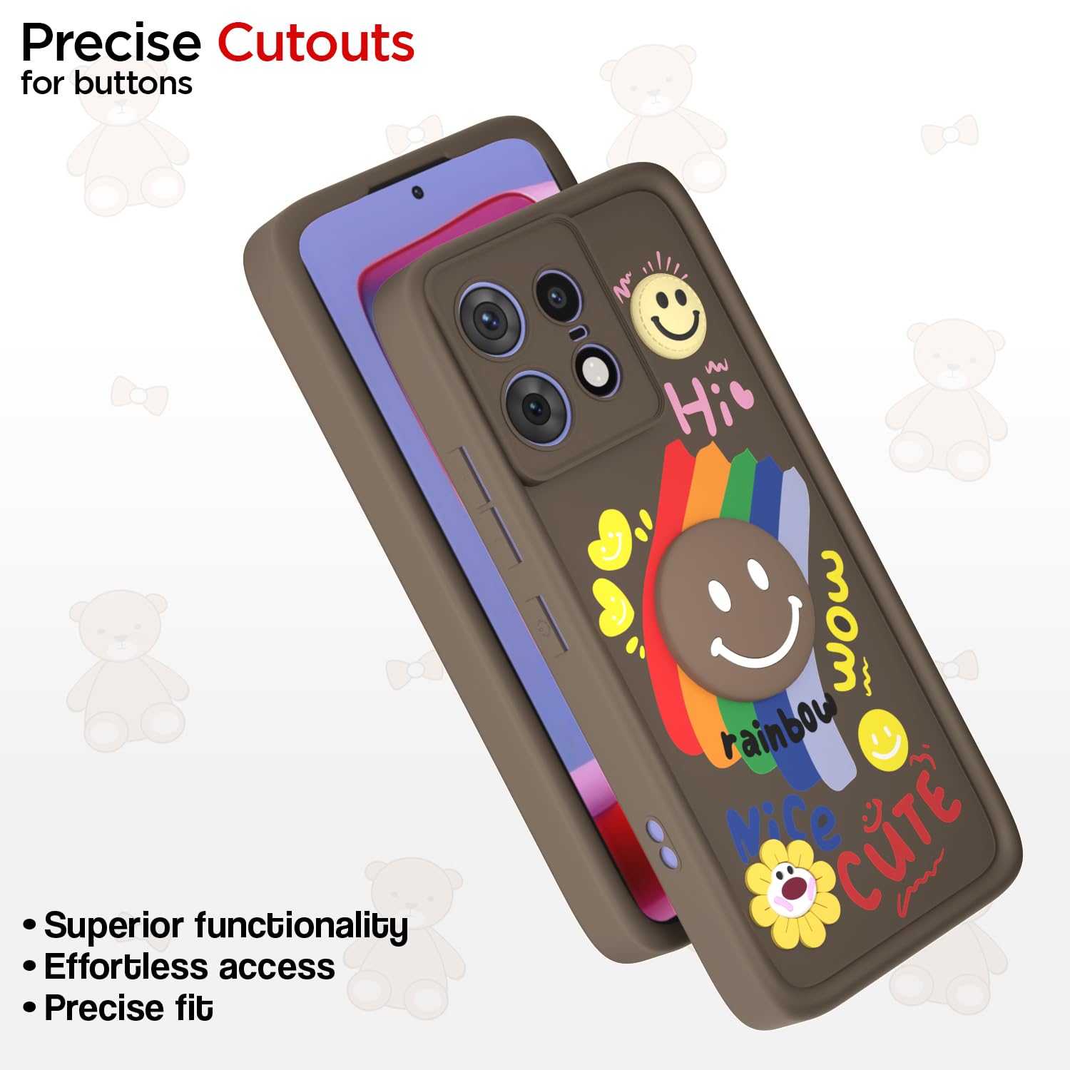 Brown Soft Silicone back cover for Moto Edge 50 Pro 5G – Pikkme – photo 6