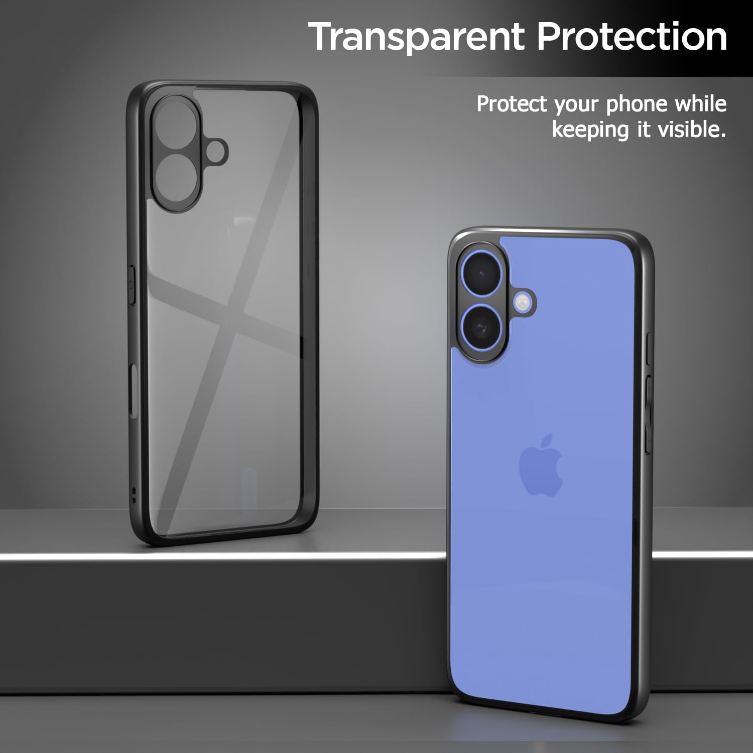 Pikkme iPhone 16 Plus Eagle 2.0 Shockproof Sleek Hybrid Armor Back Cover (Black)