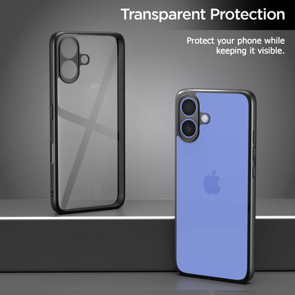 Pikkme iPhone 16 Plus Eagle 2.0 Shockproof Sleek Hybrid Armor Back Cover (Black)