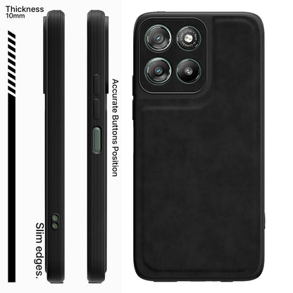 Moto G67 Power/G57 Power 5G Leather phone cover in black by Pikkme – photo 3