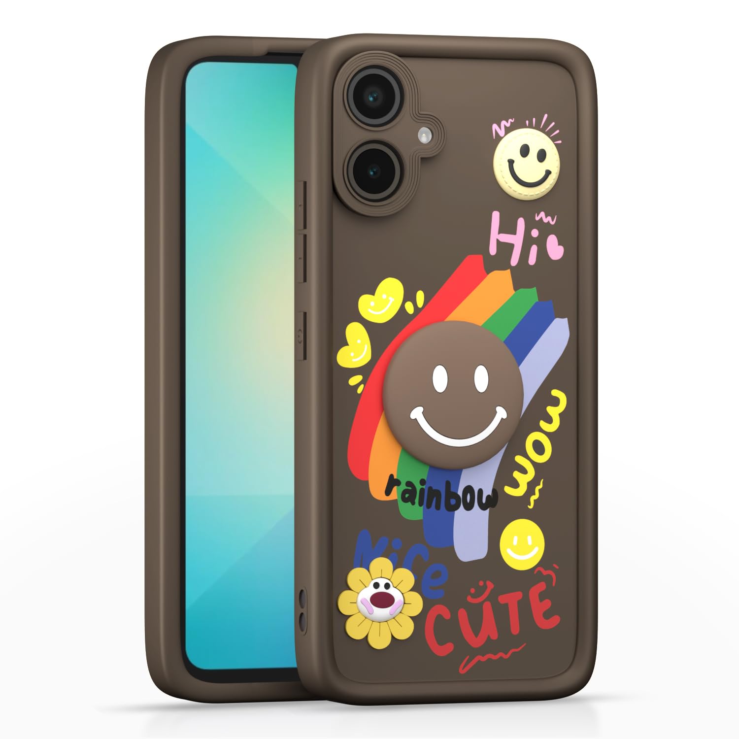 Samsung F06/M06 5G mobile back cover in brown by Pikkme