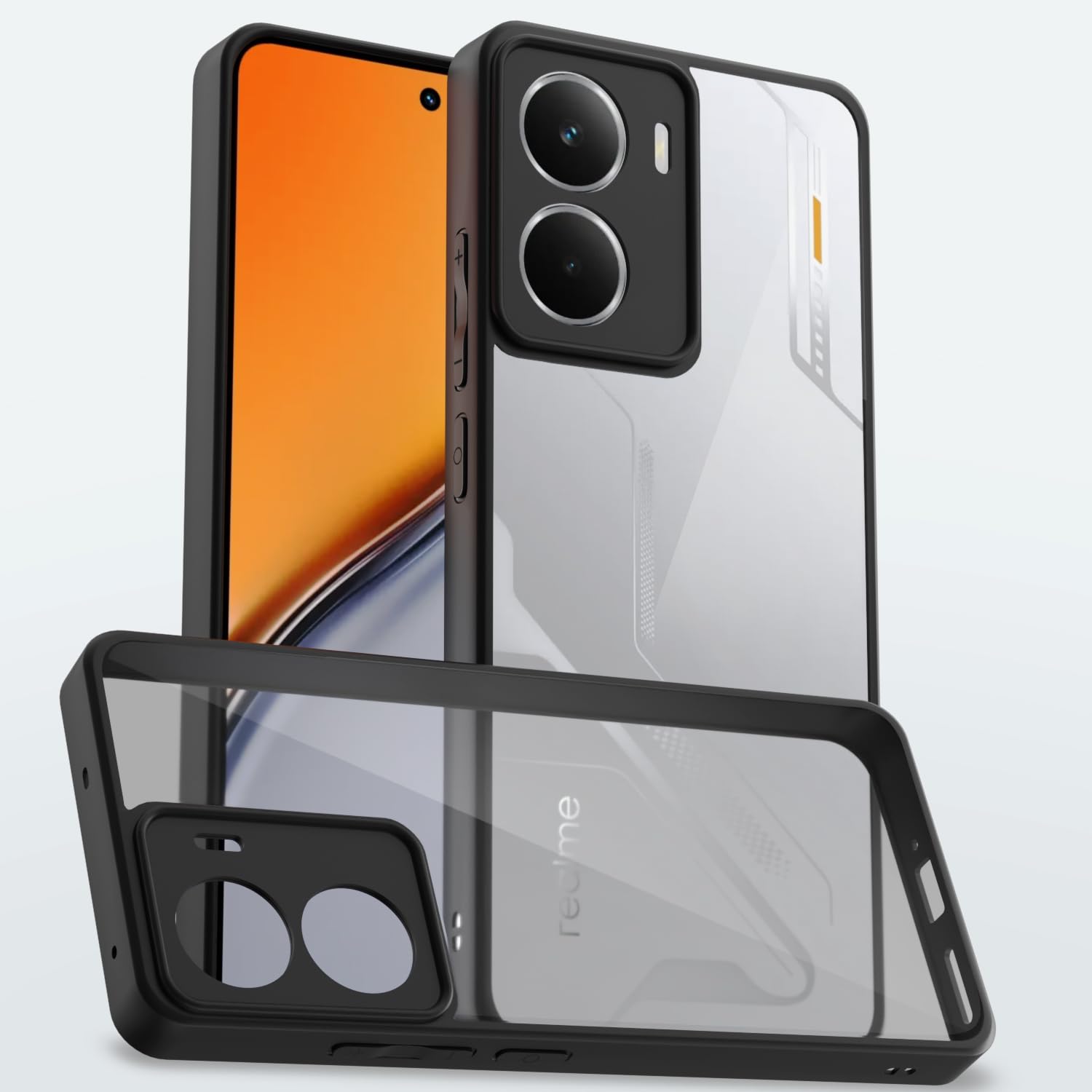Pikkme Realme P3 5G Hybrid black mobile back cover
