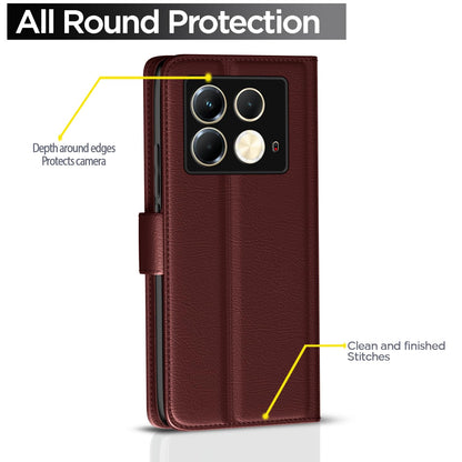 Pikkme brown flip cover for Infinix Note 40 5G – photo 4