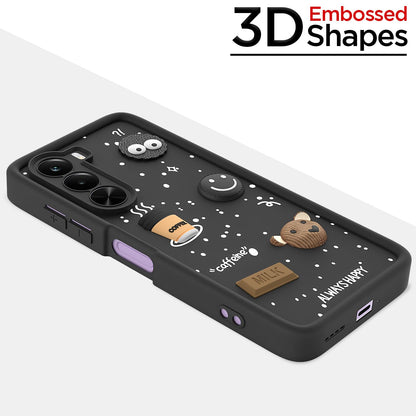 Pikkme Realme P4x 5G Bear Coffee black back cover – photo 3