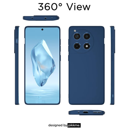 Pikkme OnePlus 12R 5G Liquid Silicone Back Cover | Blue