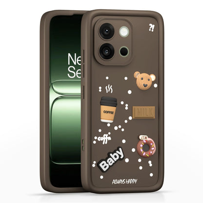 Pikkme brown Silicone back cover for OnePlus 13S 5G/3D