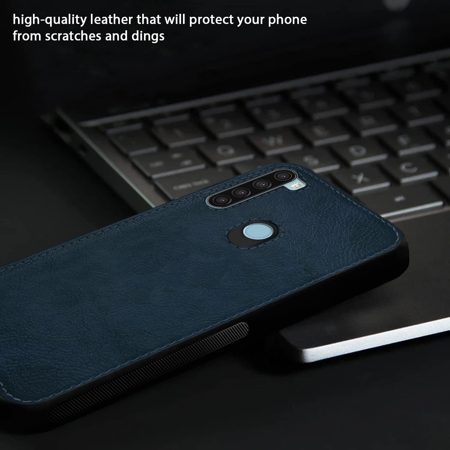Blue Leather mobile cover for Redmi Note 8 – Pikkme – photo 5
