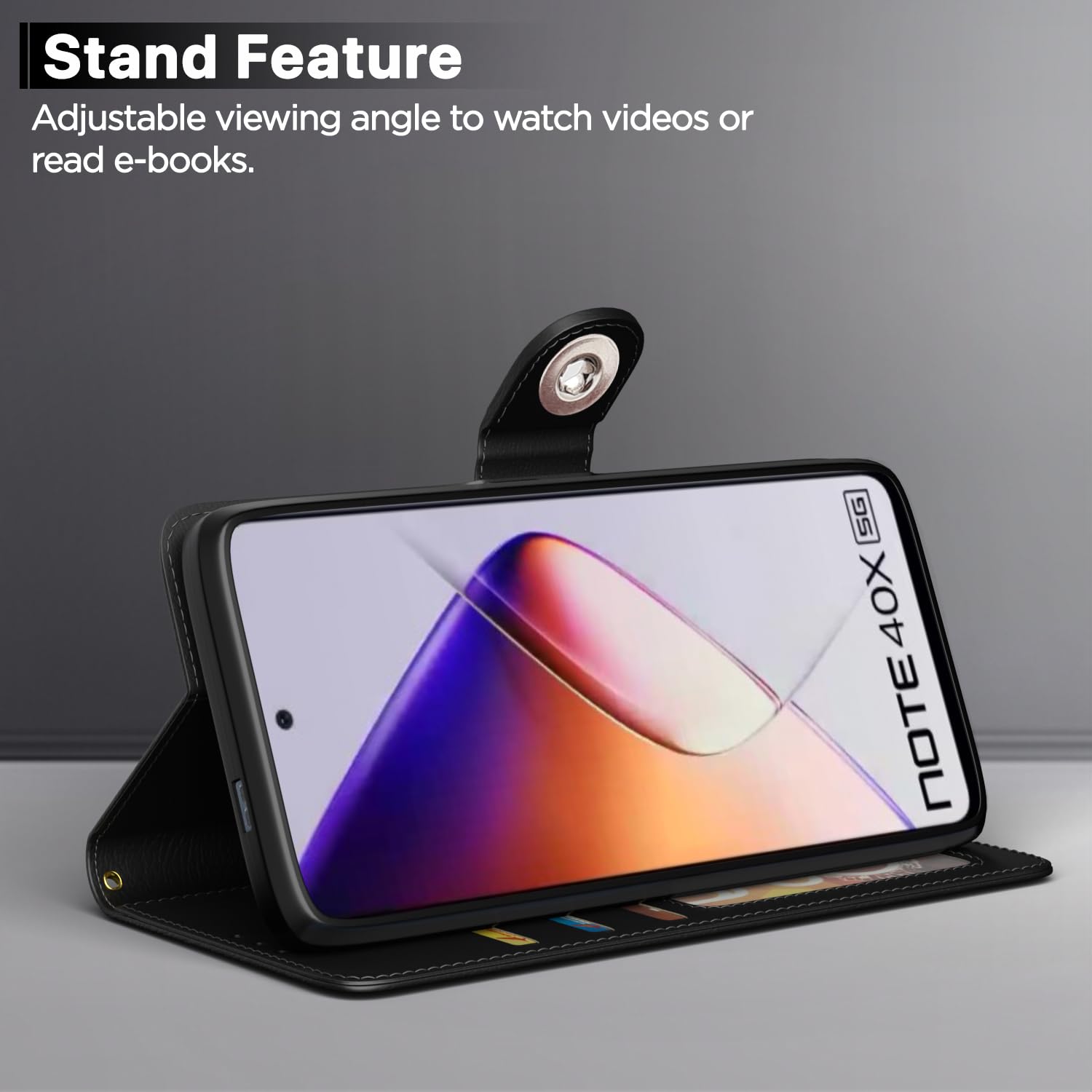 Black Button flip cover for Infinix Note 40X 5G – Pikkme – photo 3