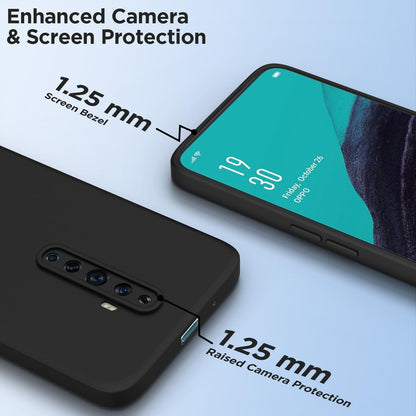 Oppo Reno 12F 5G Matte mobile back cover in black by Pikkme – photo 2