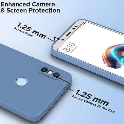 Pikkme  Redmi Note 5 Pro Soft Matte Silicone Shockproof Case (Aqua Blue)