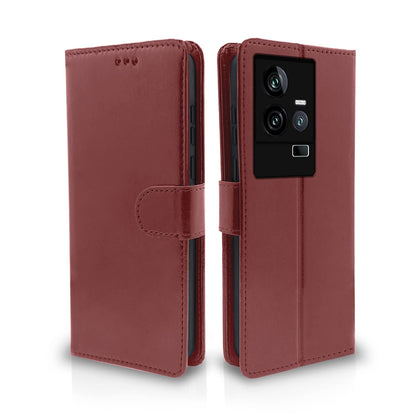 Brown Wallet mobile flip cover for iQOO 11 5G – Pikkme